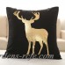 RIANCY bronceado cojín Deer amor es ilimitada su sueño Oro Negro caso decorativo almohada decoración almohada 40526-1 ali-51607468